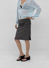 Edin Shirred Midi Skirt
