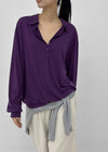 Monz Deep Collar Long Sleeve Tee