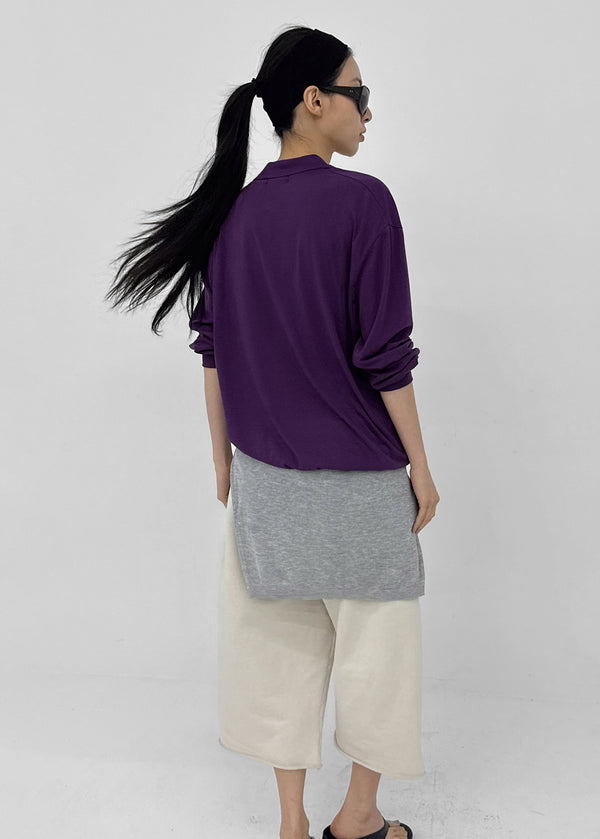 Monz Deep Collar Long Sleeve Tee