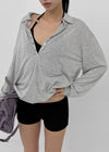 Monz Deep Collar Long Sleeve Tee