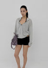 Monz Deep Collar Long Sleeve Tee