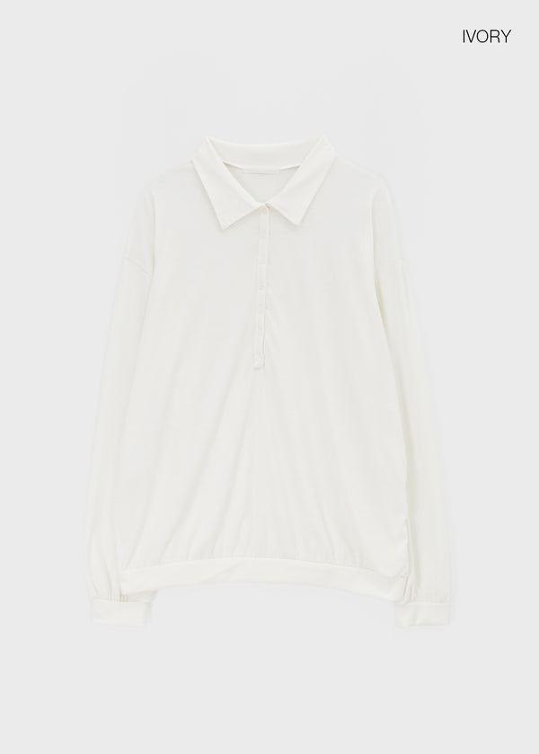 Monz Deep Collar Long Sleeve Tee