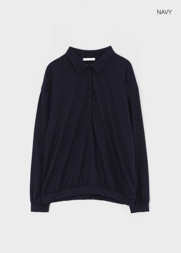 Monz Deep Collar Long Sleeve Tee