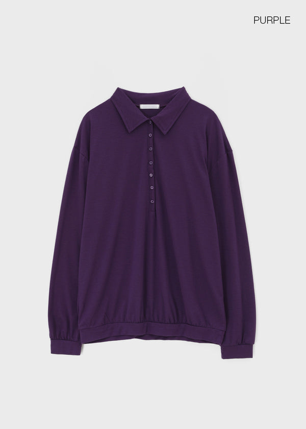Monz Deep Collar Long Sleeve Tee