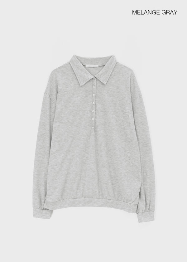 Monz Deep Collar Long Sleeve Tee