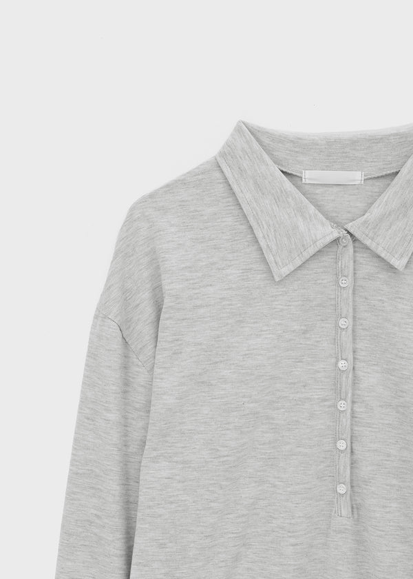 Monz Deep Collar Long Sleeve Tee