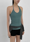 Noah Asymmetrical V-neck Halter Sleeveless
