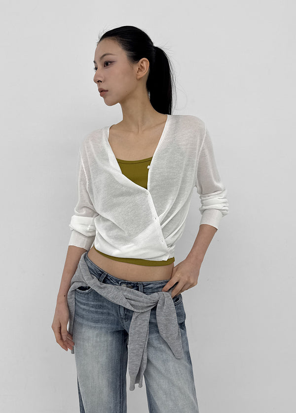 Haz Linen Wrap Cardigan