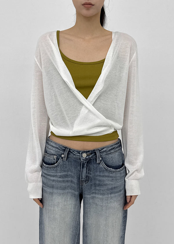 Haz Linen Wrap Cardigan