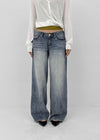[MADE] Burnt Low-Waisted Wide Denim Pants