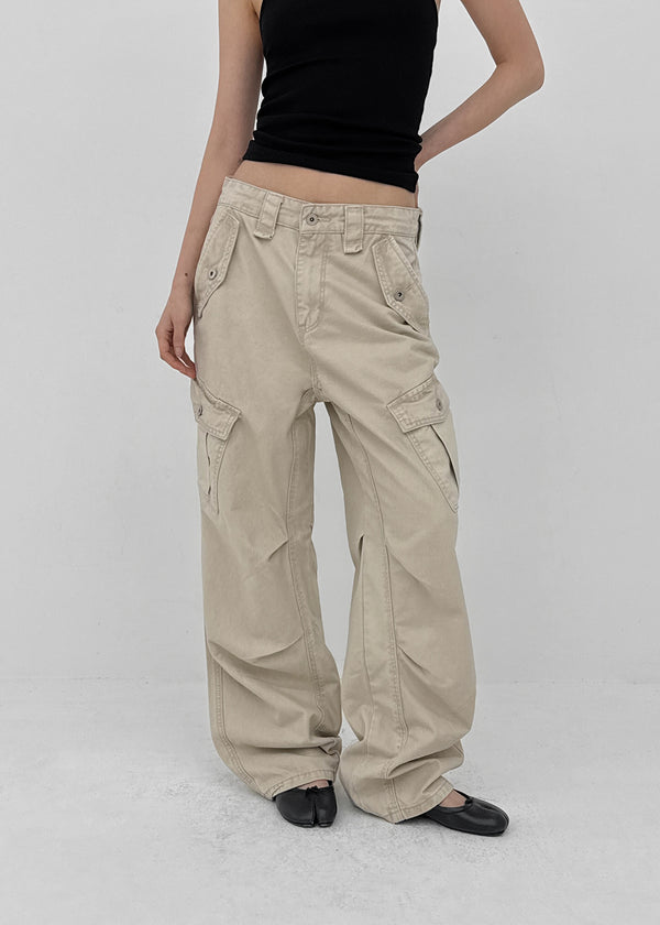 (UNISEX) Jade Washed Cargo Pants