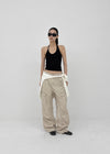 Noah Asymmetrical V-neck Halter Sleeveless