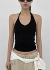 Noah Asymmetrical V-neck Halter Sleeveless