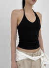 Noah Asymmetrical V-neck Halter Sleeveless