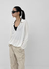 Monz Deep Collar Long Sleeve Tee
