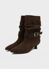 [MADE] Gelam Suede Wrinkle Mid-calf Boots