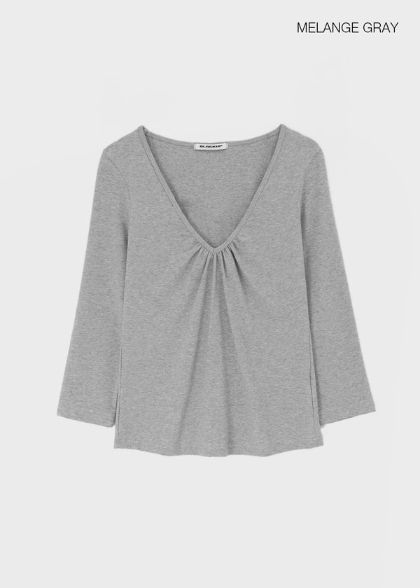 [MADE] Rope & Shirred V-Neck Sleeveless Top