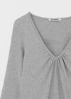 [MADE] Rope & Shirred V-Neck Sleeveless Top