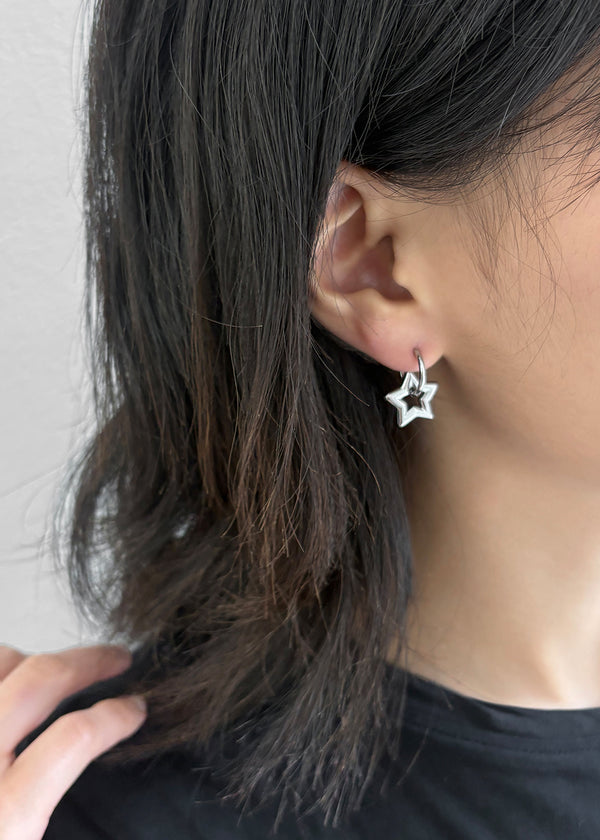 Kanchu star hoop earrings