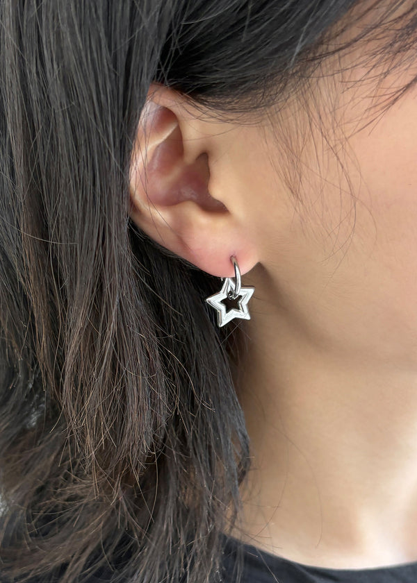 Kanchu star hoop earrings