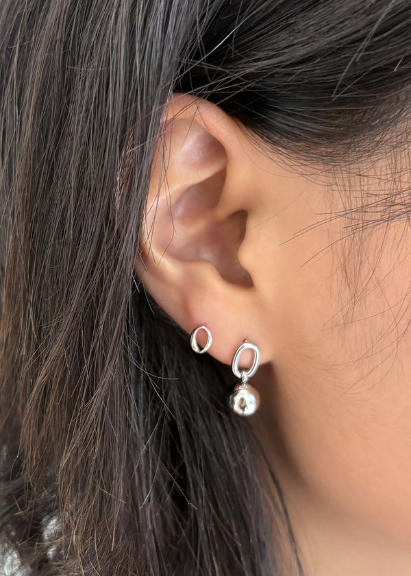 Type Circle Drop Earrings