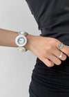 Biya 4-piece silver ring set