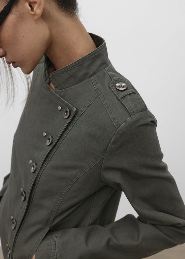 [MADE] Lesa Diagonal Cotton Jacket