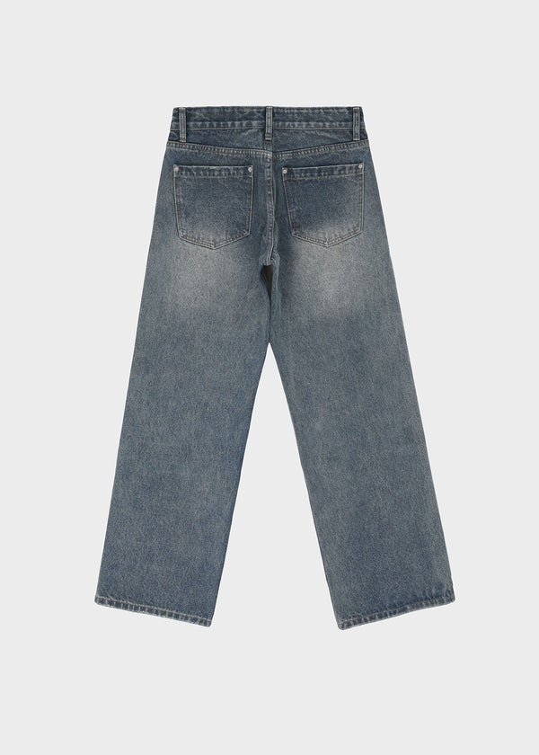 [MADE] Tecon Cutout Wide Denim Pants