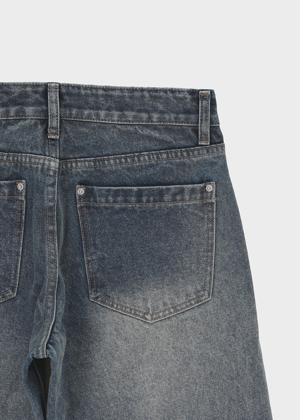 [MADE] Tecon Cutout Wide Denim Pants