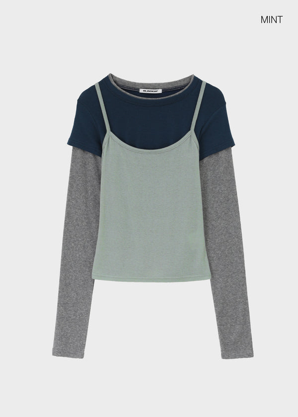 [MADE] Toke SET - Layered Long Sleeve Tee, Sleeveless