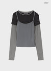 [MADE] Toke SET - Layered Long Sleeve Tee, Sleeveless