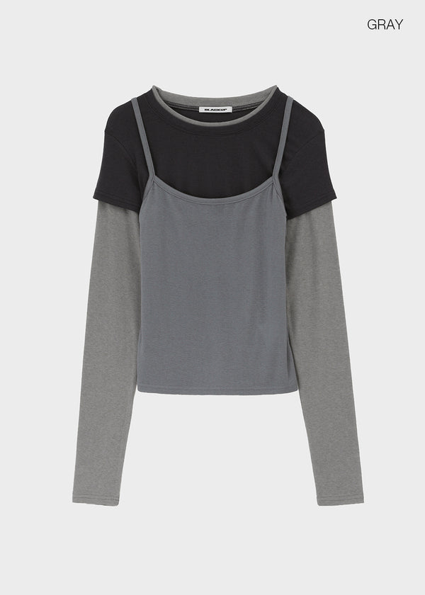 [MADE] Toke SET - Layered Long Sleeve Tee, Sleeveless