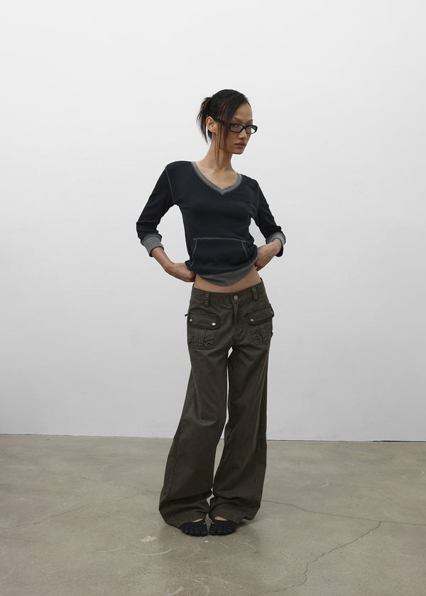 [MADE] Tappy Low-waisted Straight Cotton Pants