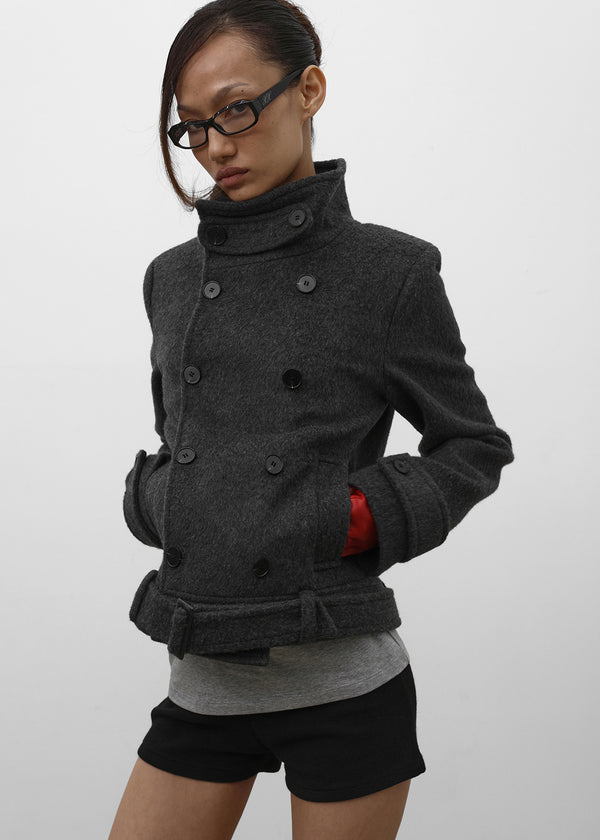 [MADE] Molte Double-Button Slim Short Coat (30% Wool)