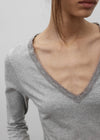 [MADE] Zeromi Lace V-Neck Long Sleeve Tee