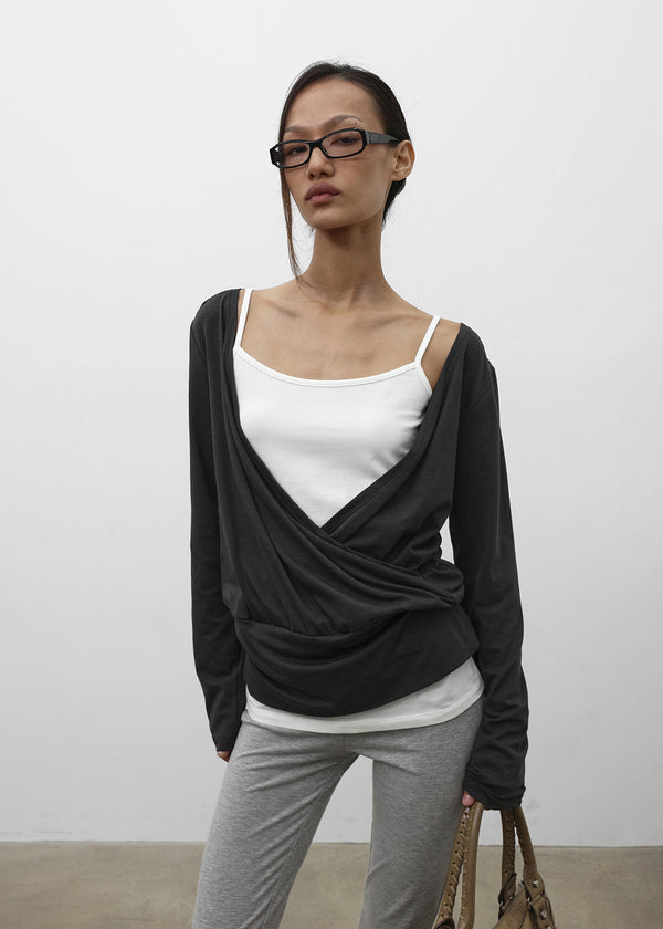 [MADE] Elophy Wrap Long Sleeve Tee