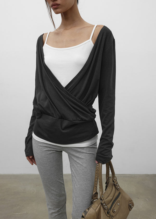 [MADE] Elophy Wrap Long Sleeve Tee