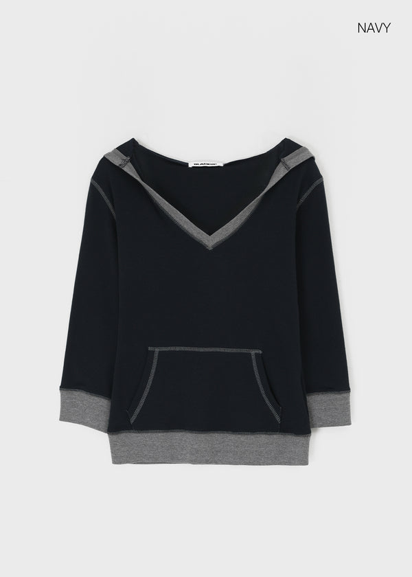 [MADE] Soffel V-neck Hooded Sleeveless Tee