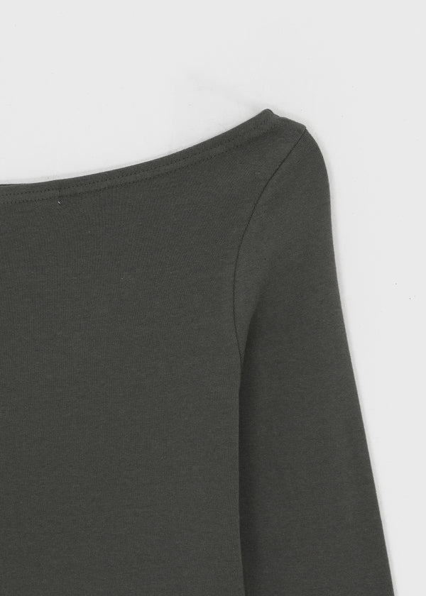 [MADE] Sur Slit Button Long Sleeve Tee