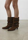 [MADE] Gelam Suede Wrinkle Mid-calf Boots