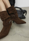 [MADE] Gelam Suede Wrinkle Mid-calf Boots