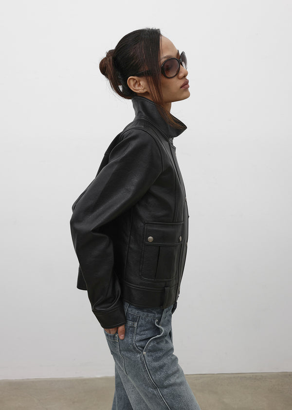 [MADE] Copea High-Neck Leather Jacket