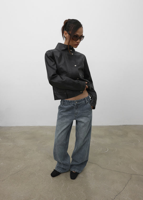 [MADE] Copea High-Neck Leather Jacket