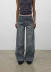 [MADE] Tecon Cutout Wide Denim Pants