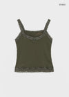 Tlon lace sleeveless top