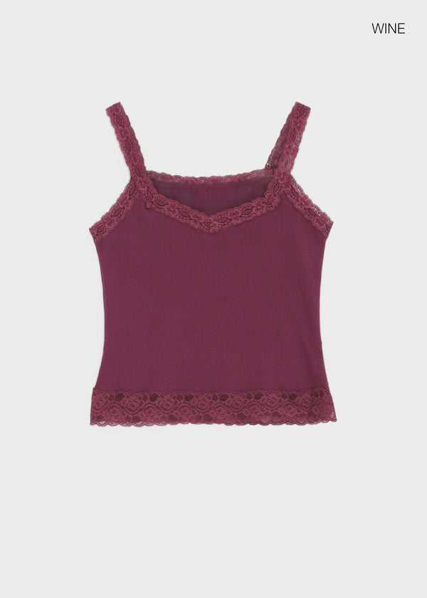 Tlon lace sleeveless top