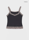 Tlon lace sleeveless top