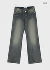 Rush wide denim pants