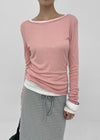 [MADE] Tenlua Wool Tencel Boat Neck Long Sleeve Tee (50% Tencel)