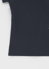 Kussyong Lettering Henley Neck Short Sleeve Tee
